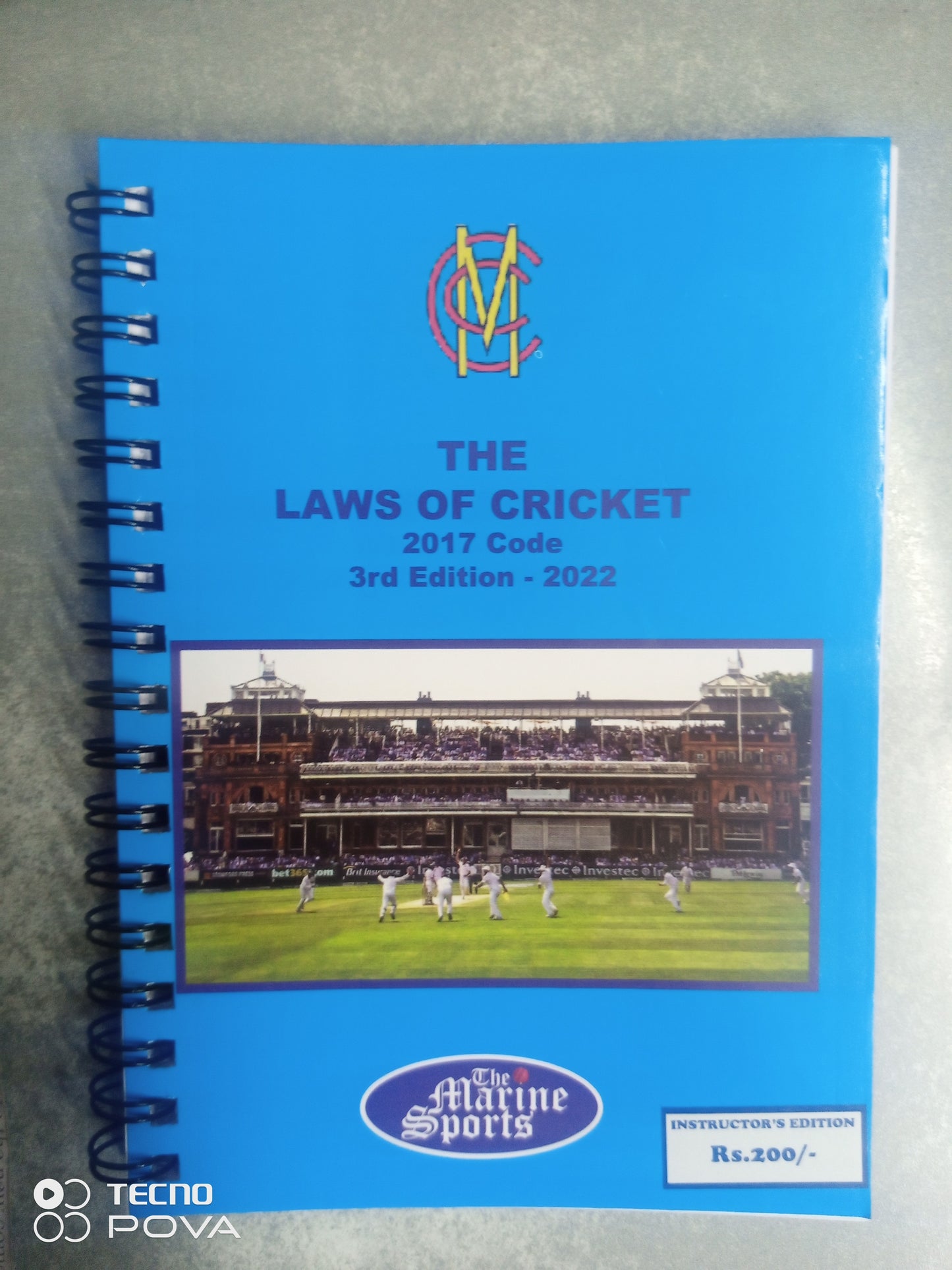 LAWS - MCC Laws of Cricket 2017  Code 3rd Edition - 2022